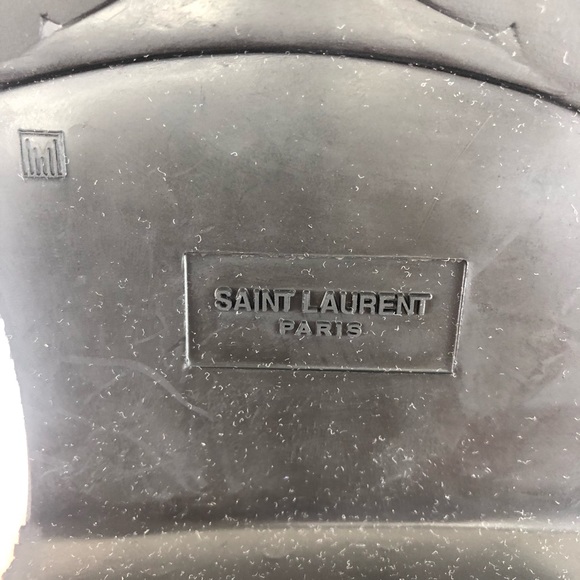 Saint Laurent Black Leather Combat Boots 38 - Picture 9 of 16
